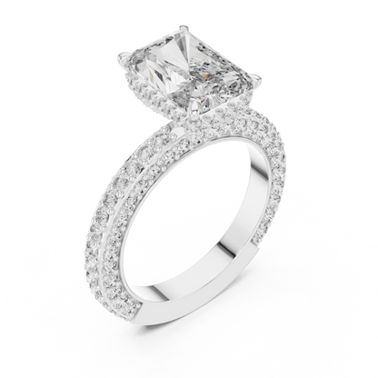 Mixed Shape Lab Grown Diamond Halo Ring