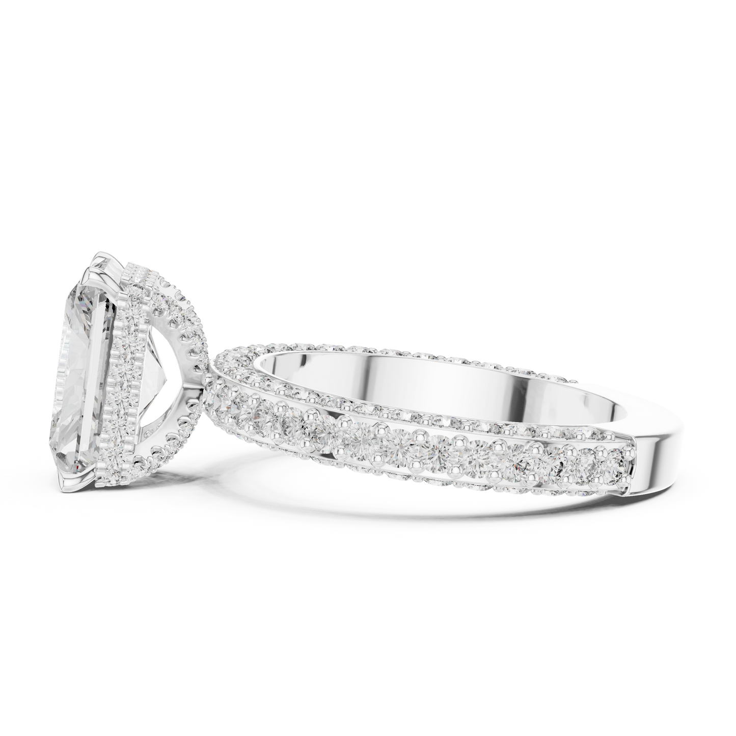 Mixed Shape Lab Grown Diamond Halo Ring