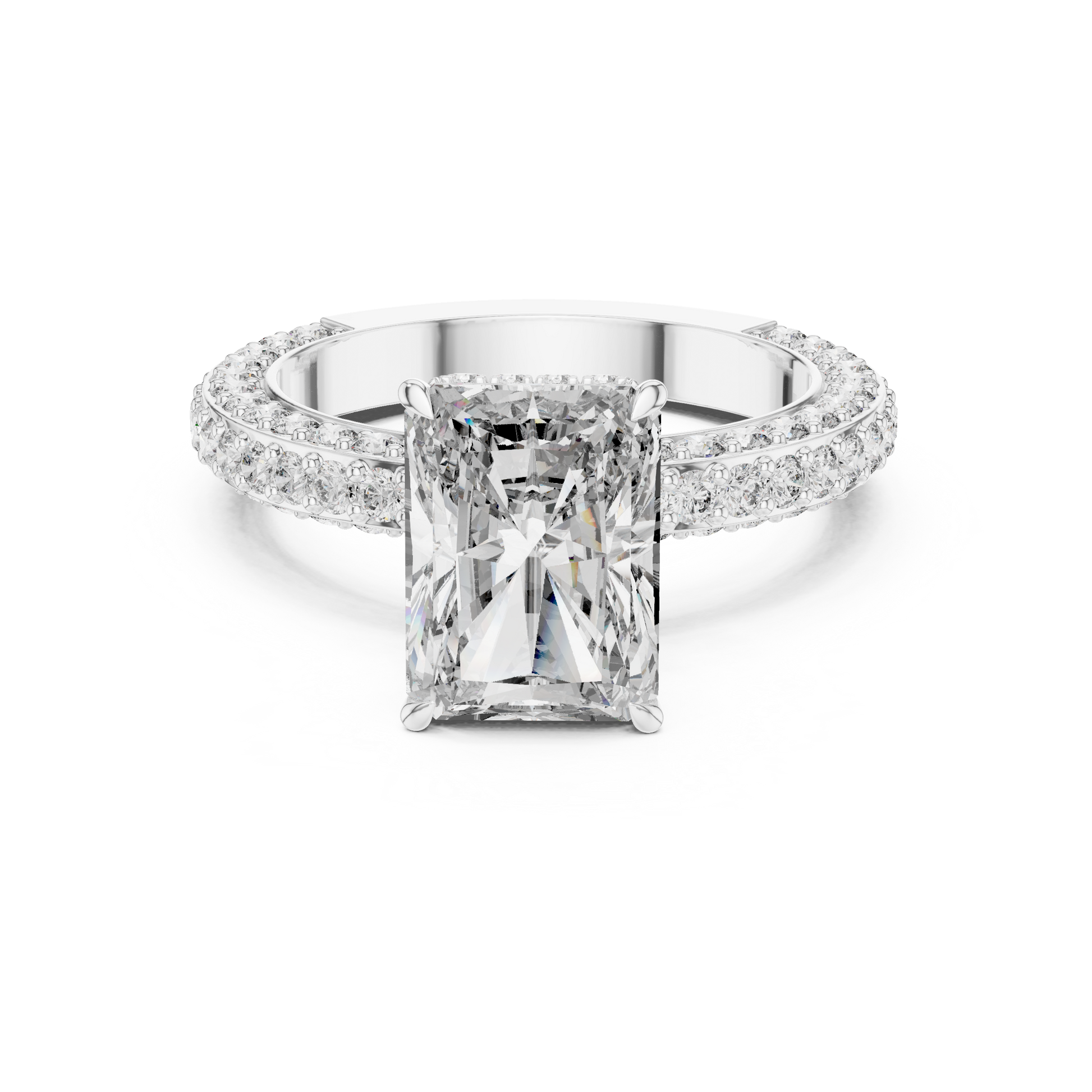 Mixed Shape Lab Grown Diamond Halo Ring
