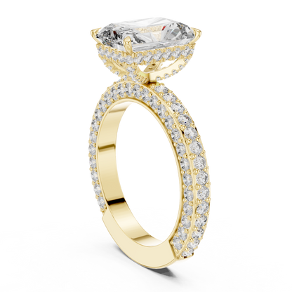Mixed Shape Lab Grown Diamond Halo Ring