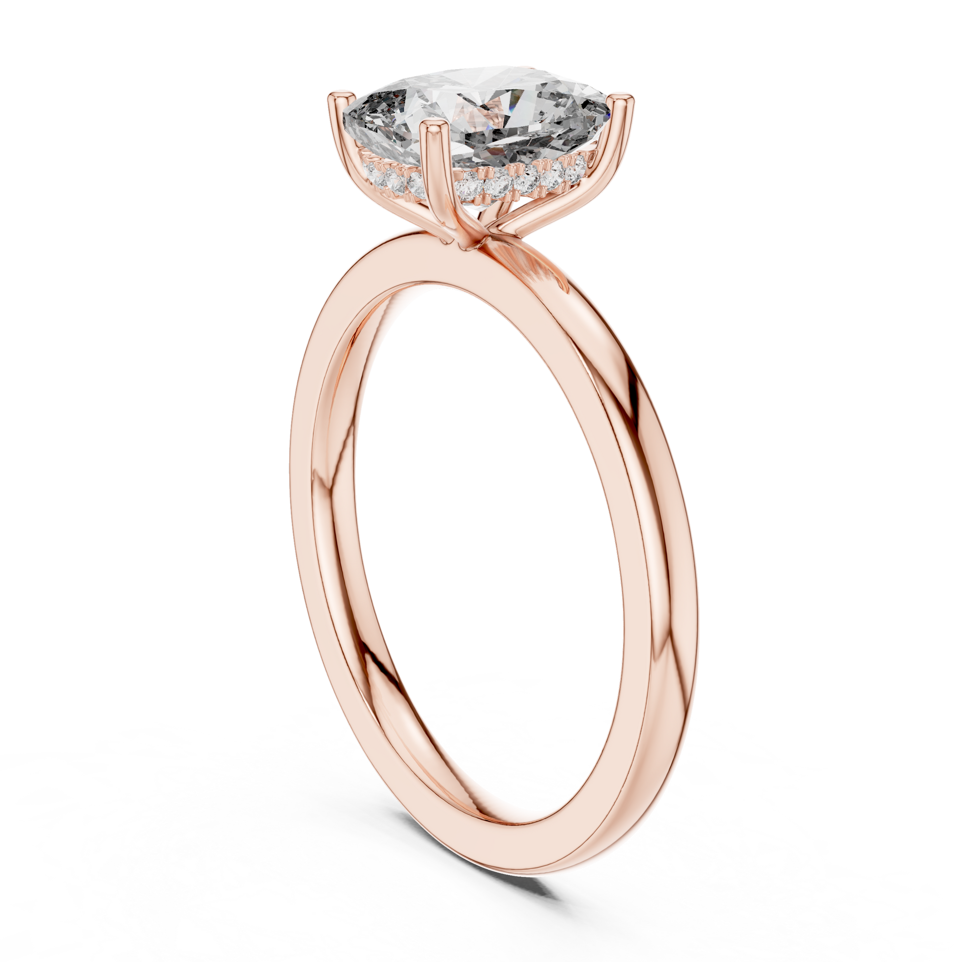 Round Halo Lab Grown Diamond Ring