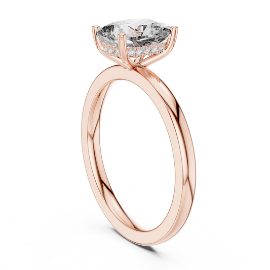 Round Halo Lab Grown Diamond Ring