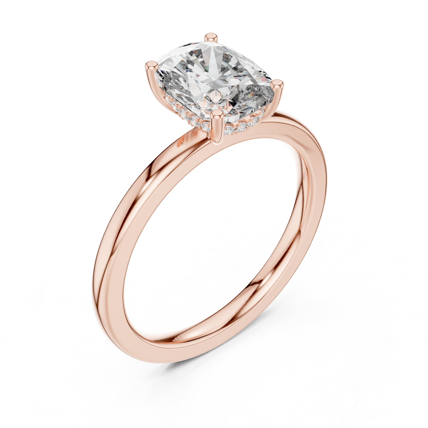 Round Halo Lab Grown Diamond Ring