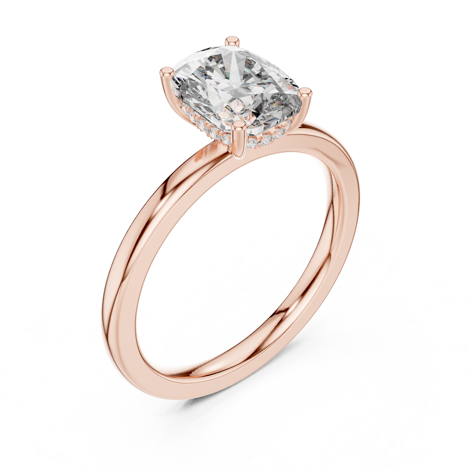 Round Halo Lab Grown Diamond Ring