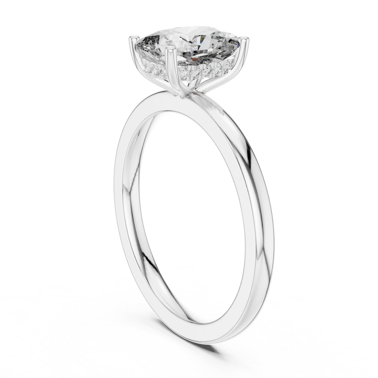 Round Halo Lab Grown Diamond Ring