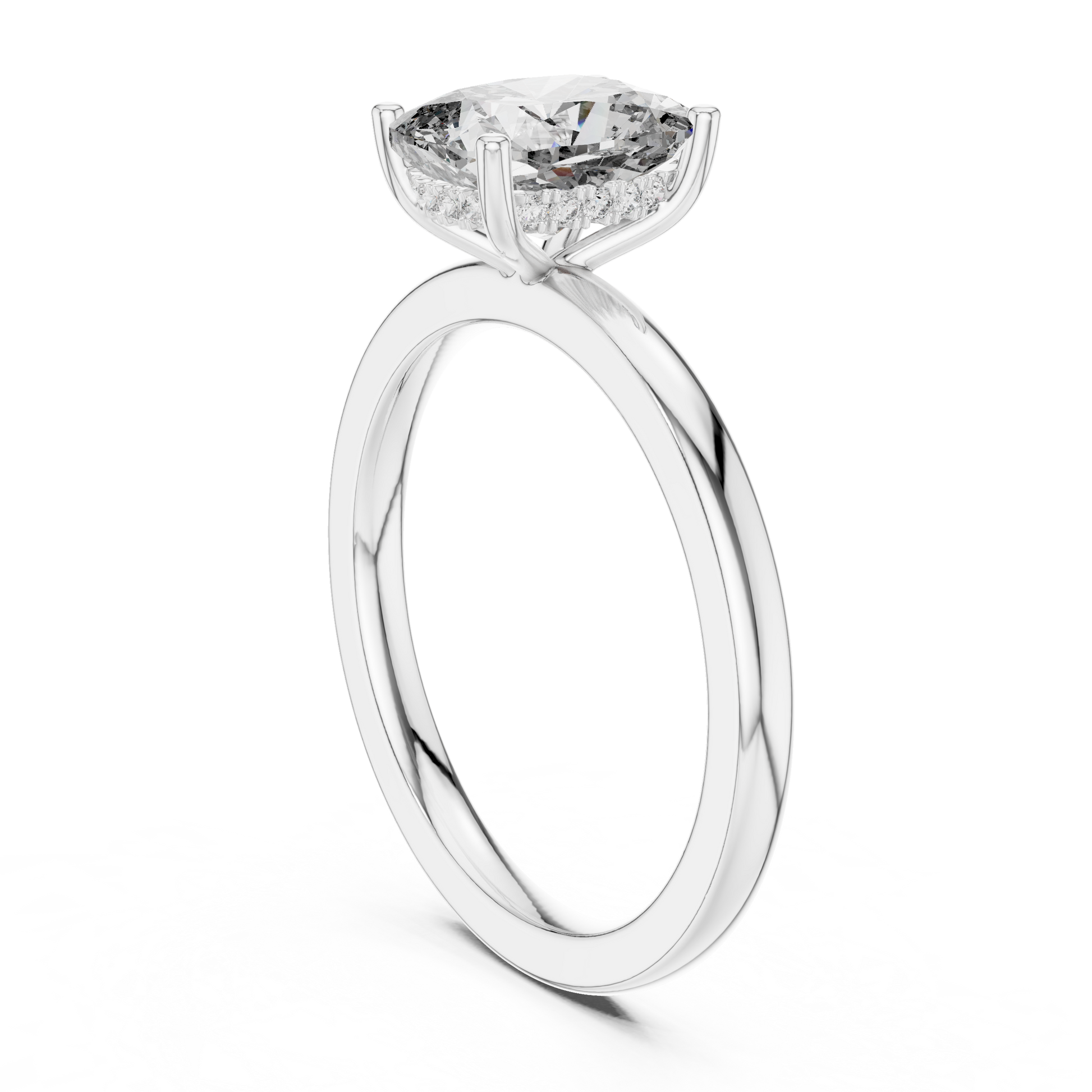 Round Halo Lab Grown Diamond Ring