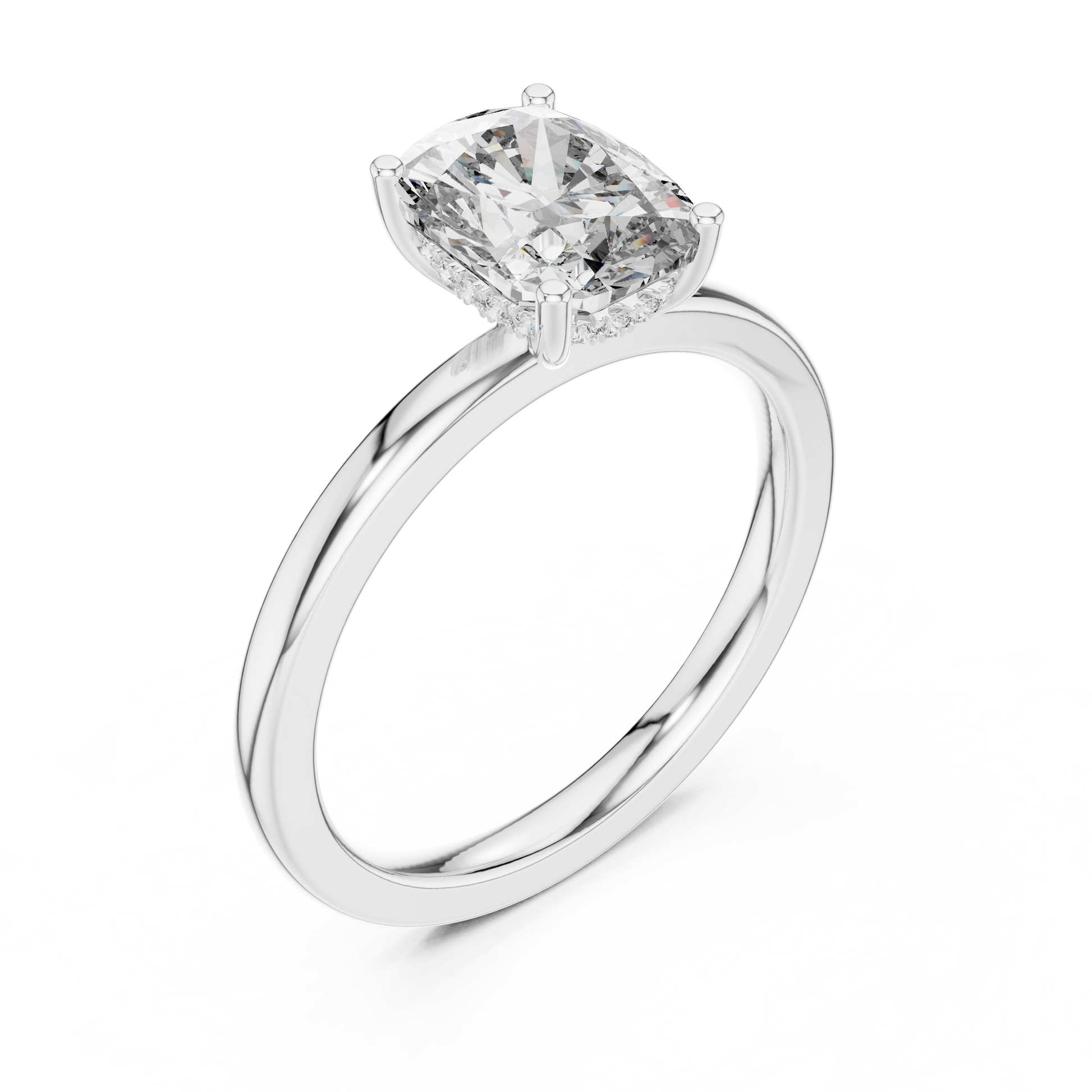 Round Halo Lab Grown Diamond Ring