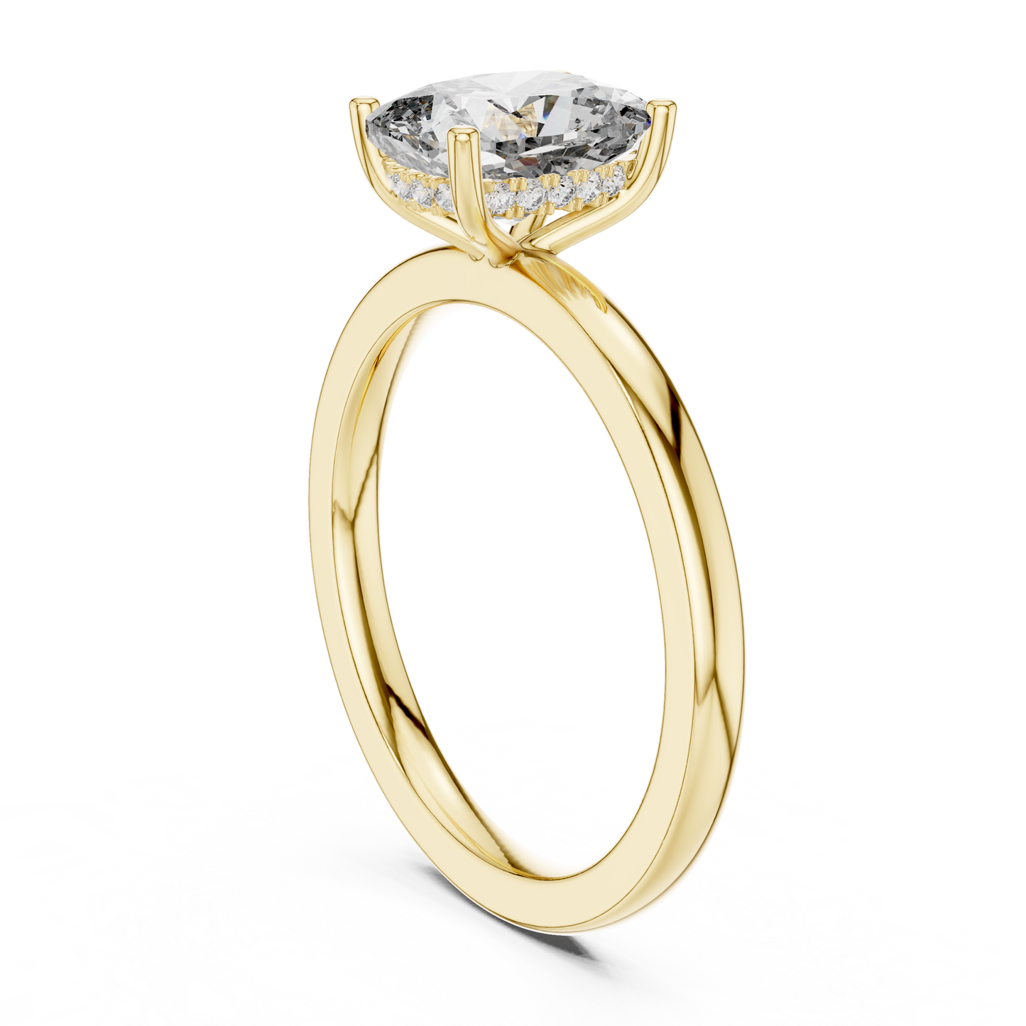 Round Halo Lab Grown Diamond Ring