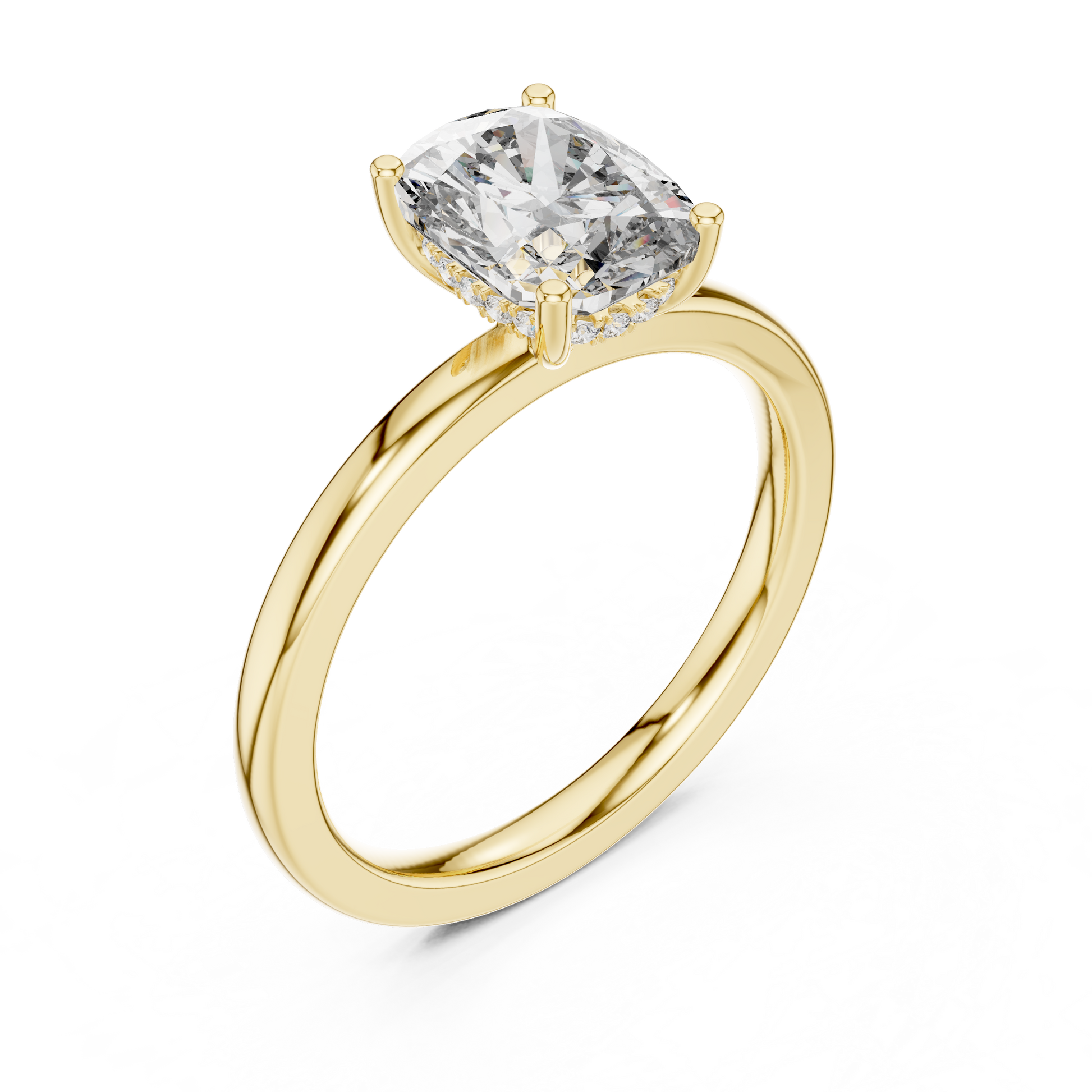 Round Halo Lab Grown Diamond Ring