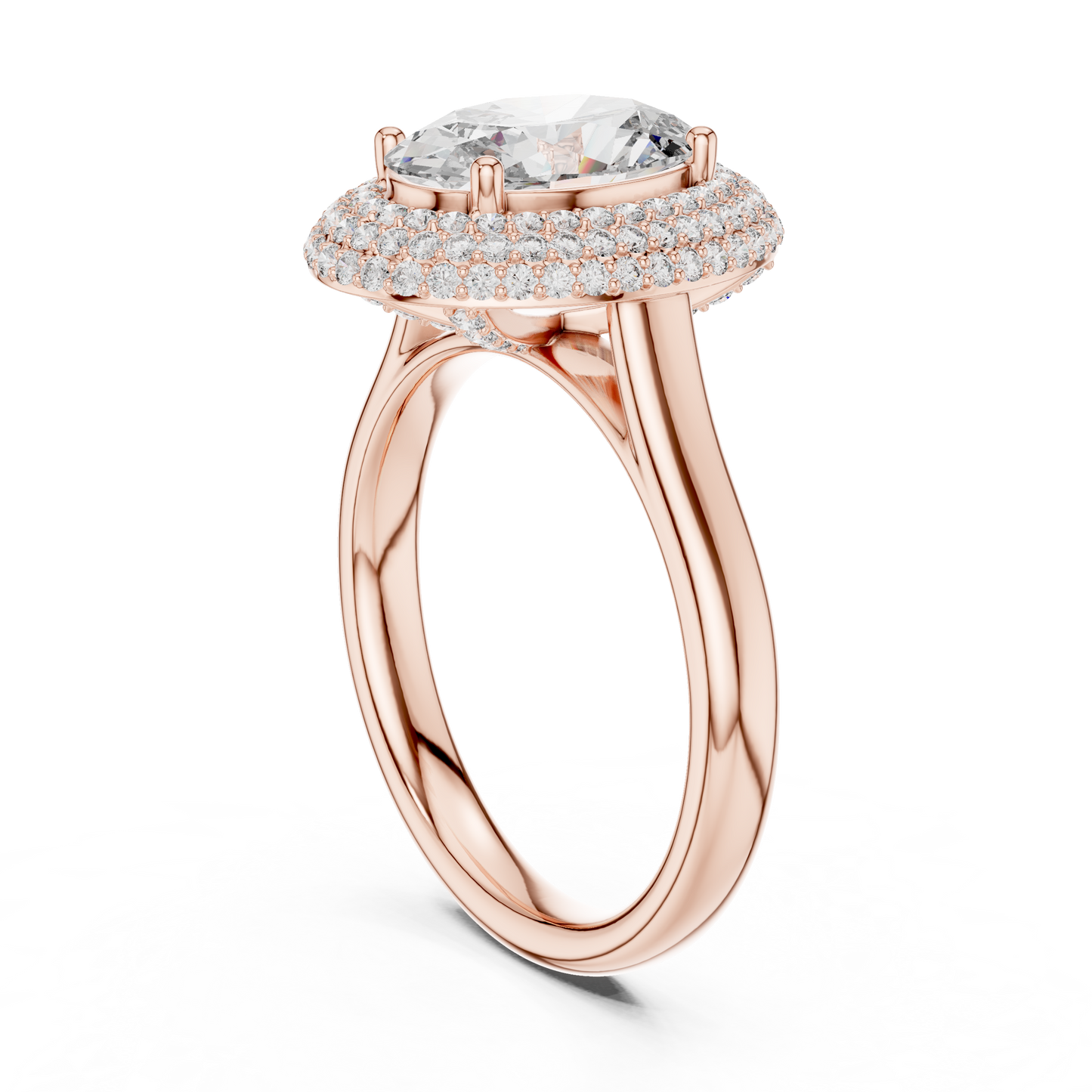 Mixed Shape Lab Grown Diamond Halo Ring