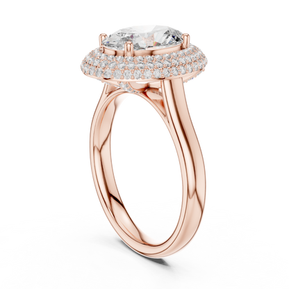 Mixed Shape Lab Grown Diamond Halo Ring