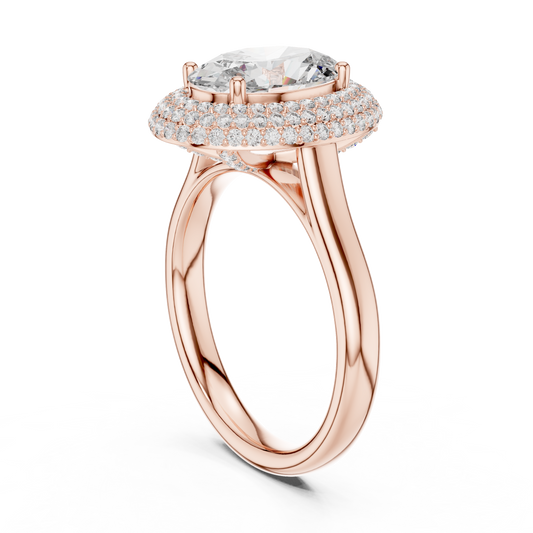 Mixed Shape Lab Grown Diamond Halo Ring