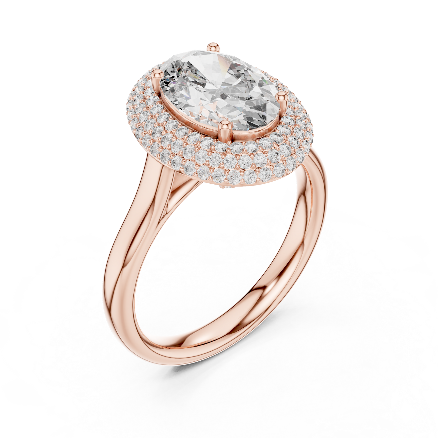Mixed Shape Lab Grown Diamond Halo Ring