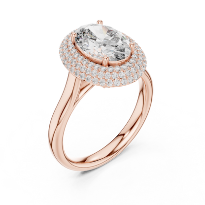 Mixed Shape Lab Grown Diamond Halo Ring