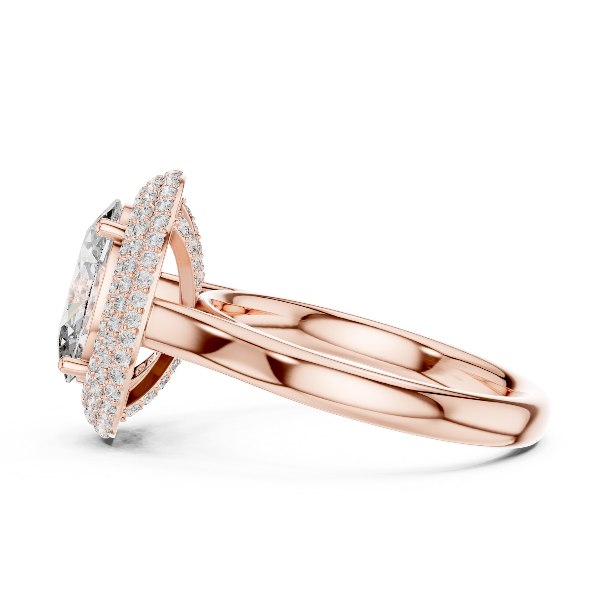 Mixed Shape Lab Grown Diamond Halo Ring