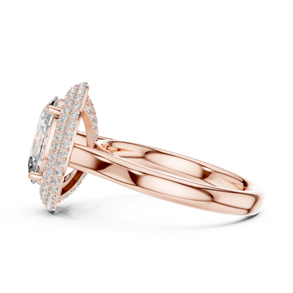 Mixed Shape Lab Grown Diamond Halo Ring