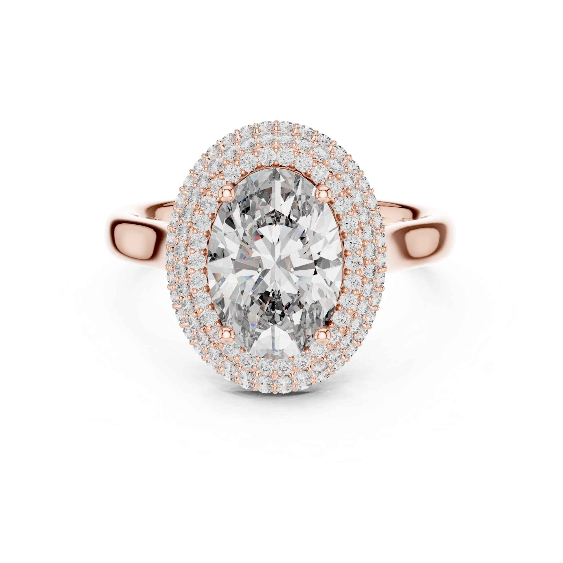 Mixed Shape Lab Grown Diamond Halo Ring