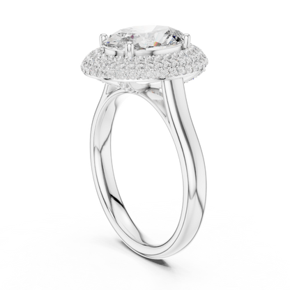 Mixed Shape Lab Grown Diamond Halo Ring