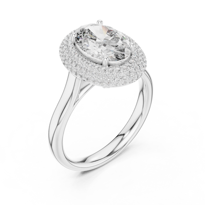 Mixed Shape Lab Grown Diamond Halo Ring