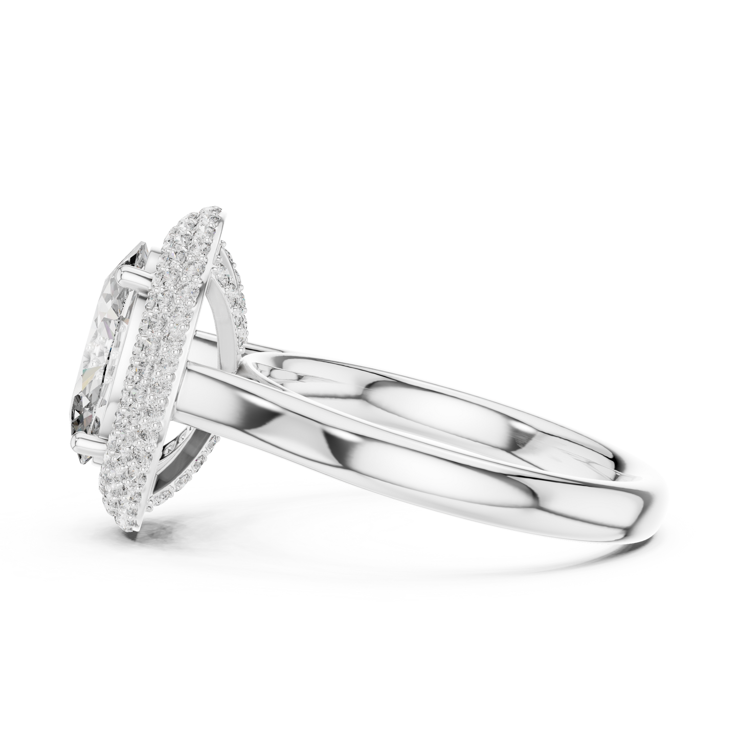 Mixed Shape Lab Grown Diamond Halo Ring