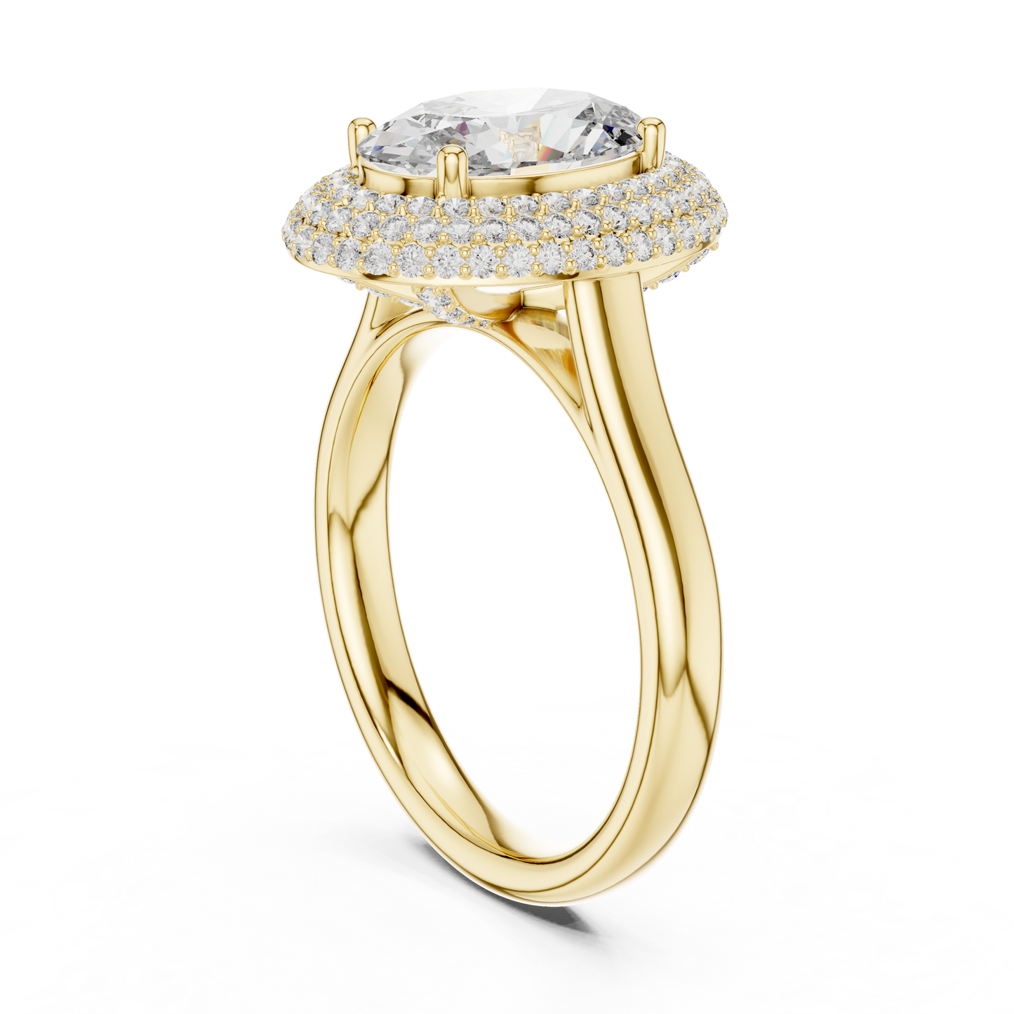 Mixed Shape Lab Grown Diamond Halo Ring