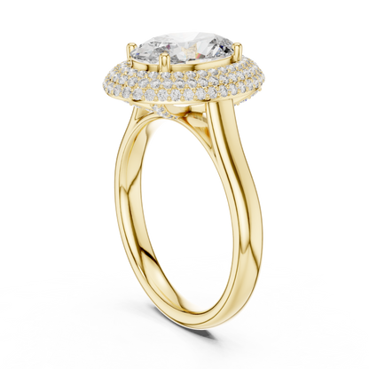 Mixed Shape Lab Grown Diamond Halo Ring