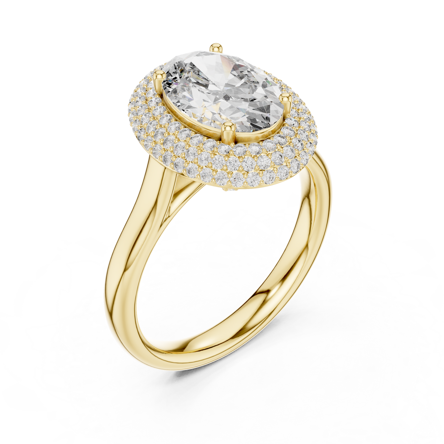 Mixed Shape Lab Grown Diamond Halo Ring
