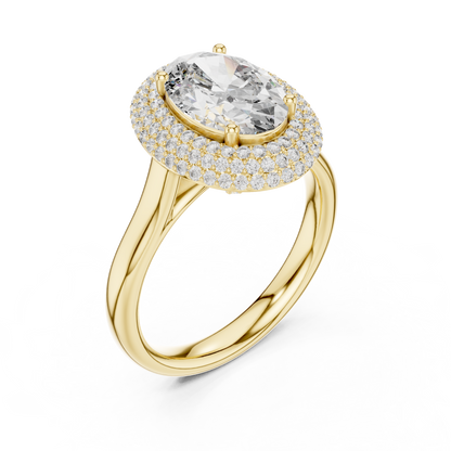 Mixed Shape Lab Grown Diamond Halo Ring