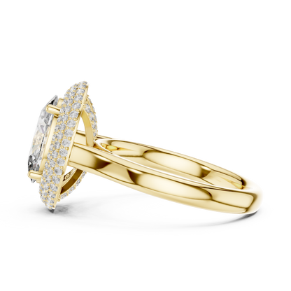 Mixed Shape Lab Grown Diamond Halo Ring
