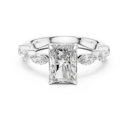Mixed Shape Lab Grown Diamond Side Stone Ring
