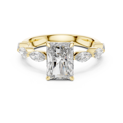Mixed Shape Lab Grown Diamond Side Stone Ring