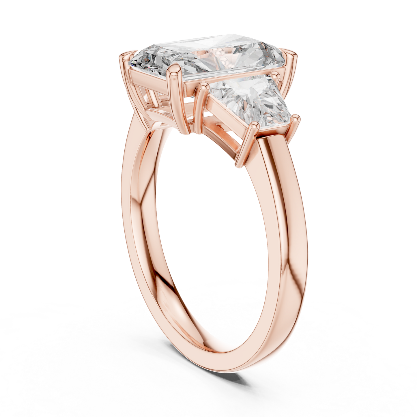 Cushion Three Stone Lab Grown Diamond Ring