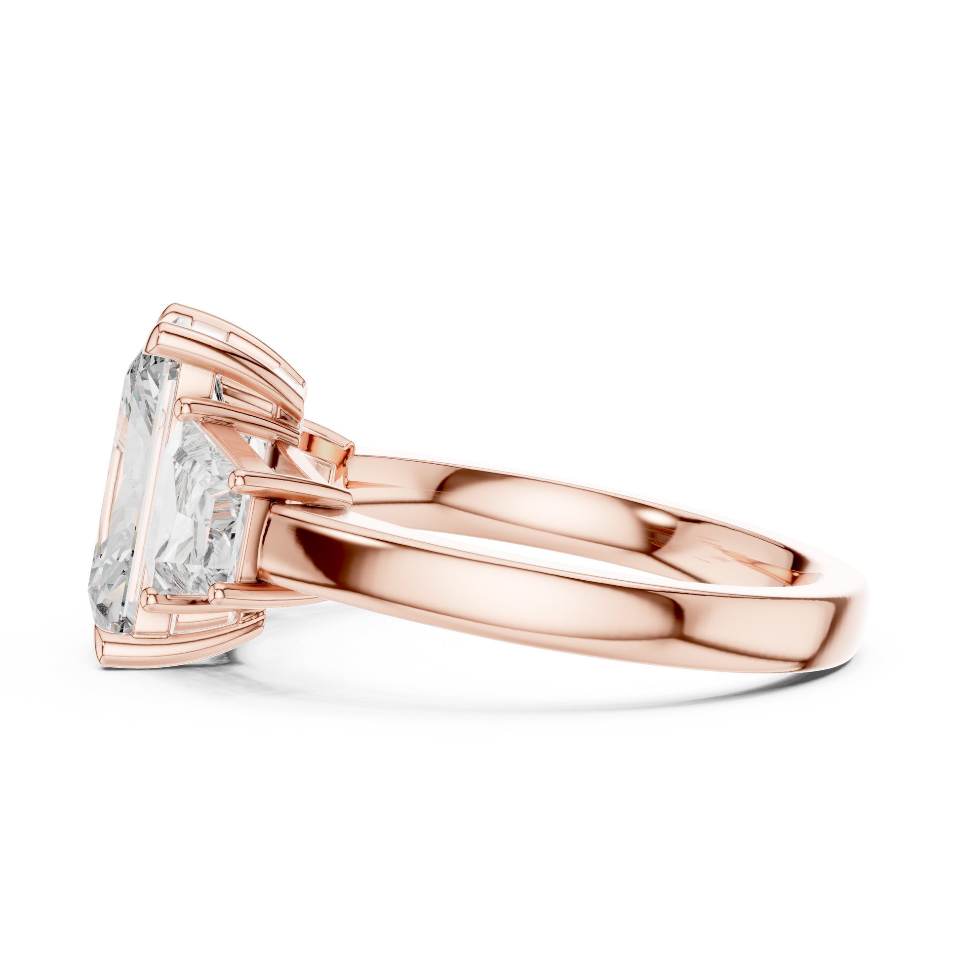 Cushion Three Stone Lab Grown Diamond Ring