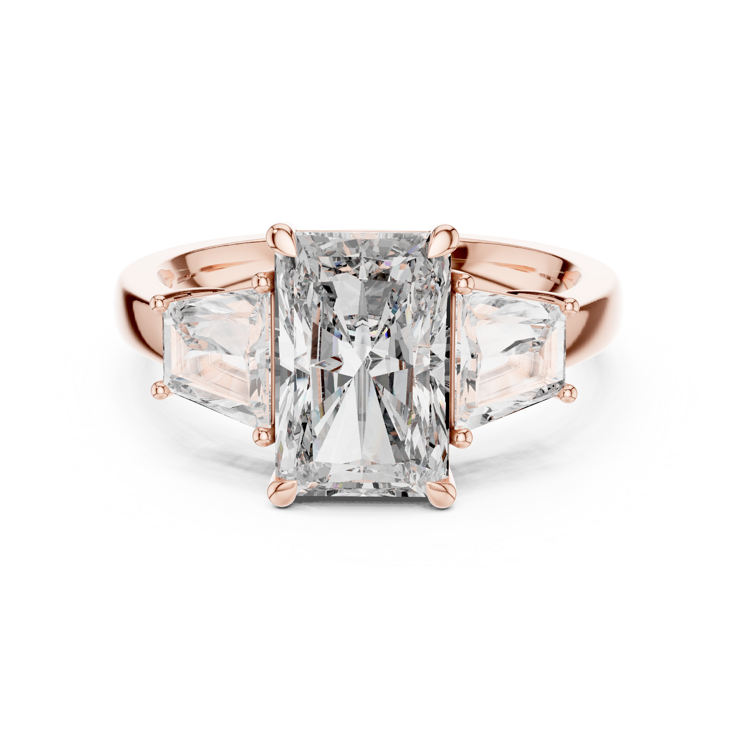 Cushion Three Stone Lab Grown Diamond Ring