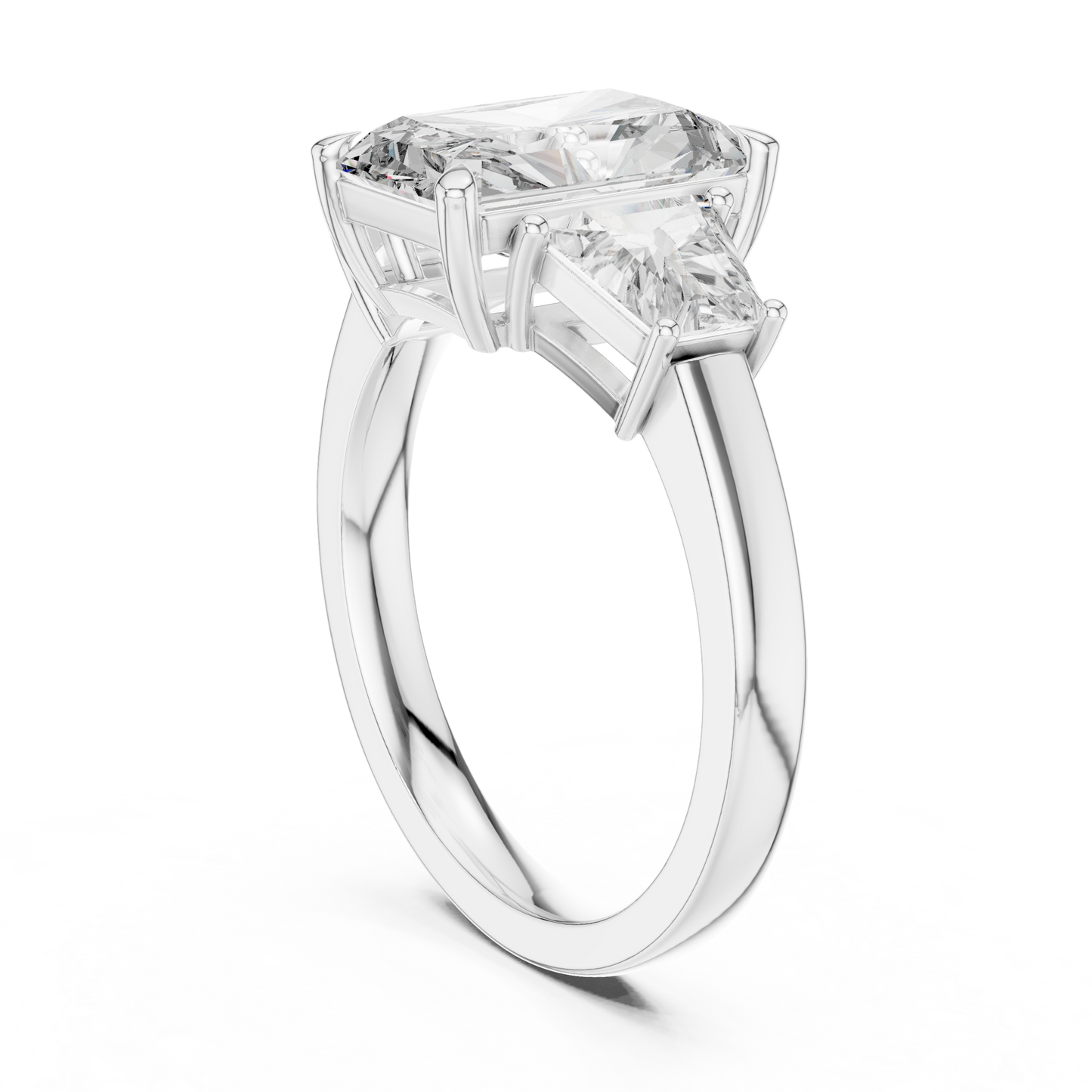 Cushion Three Stone Lab Grown Diamond Ring