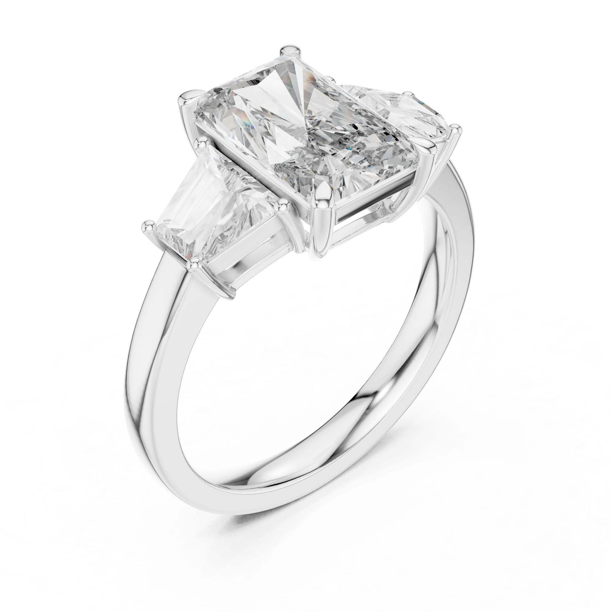 Cushion Three Stone Lab Grown Diamond Ring