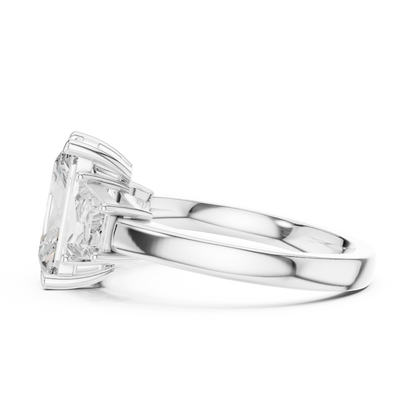 Cushion Three Stone Lab Grown Diamond Ring