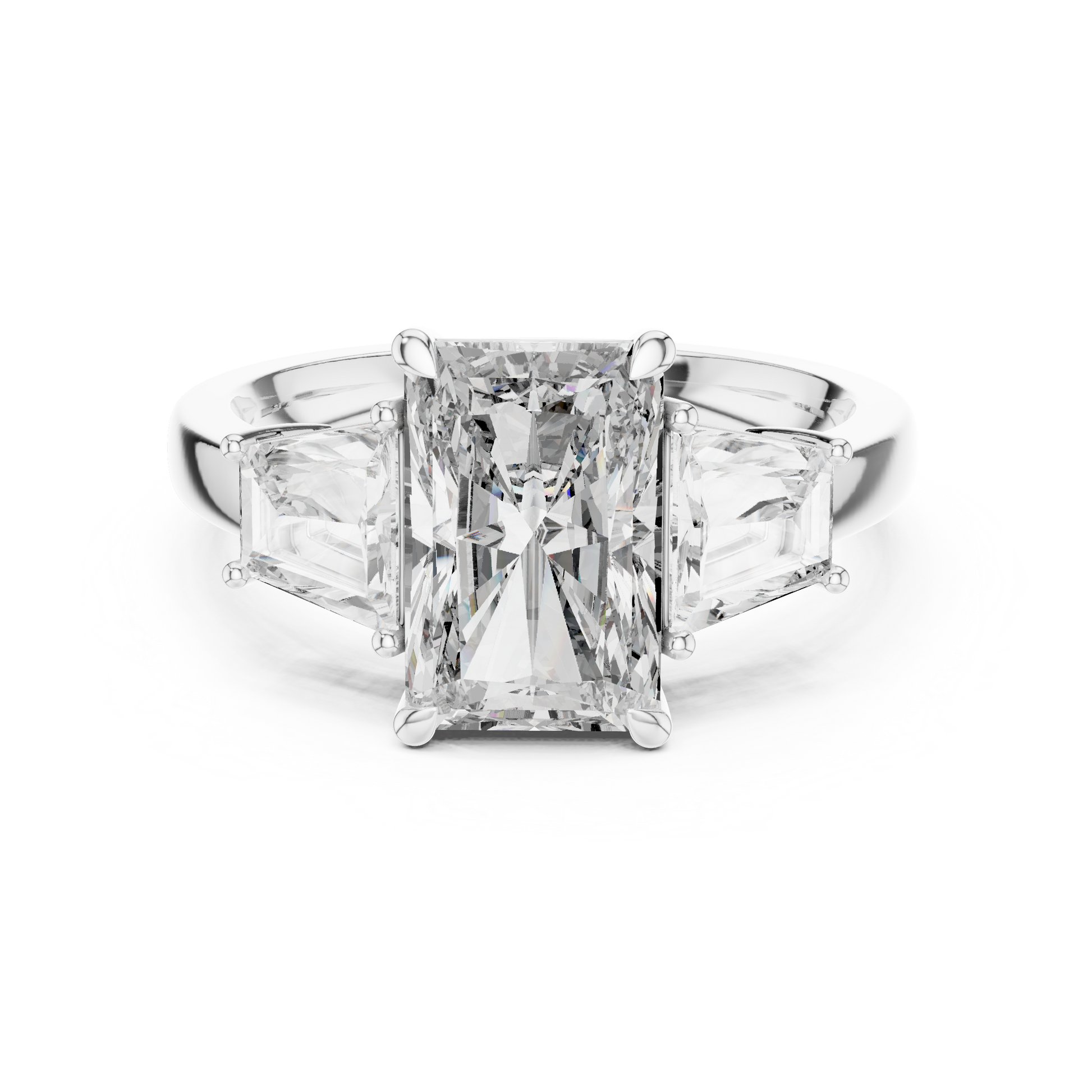 Cushion Three Stone Lab Grown Diamond Ring