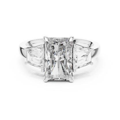 Cushion Three Stone Lab Grown Diamond Ring