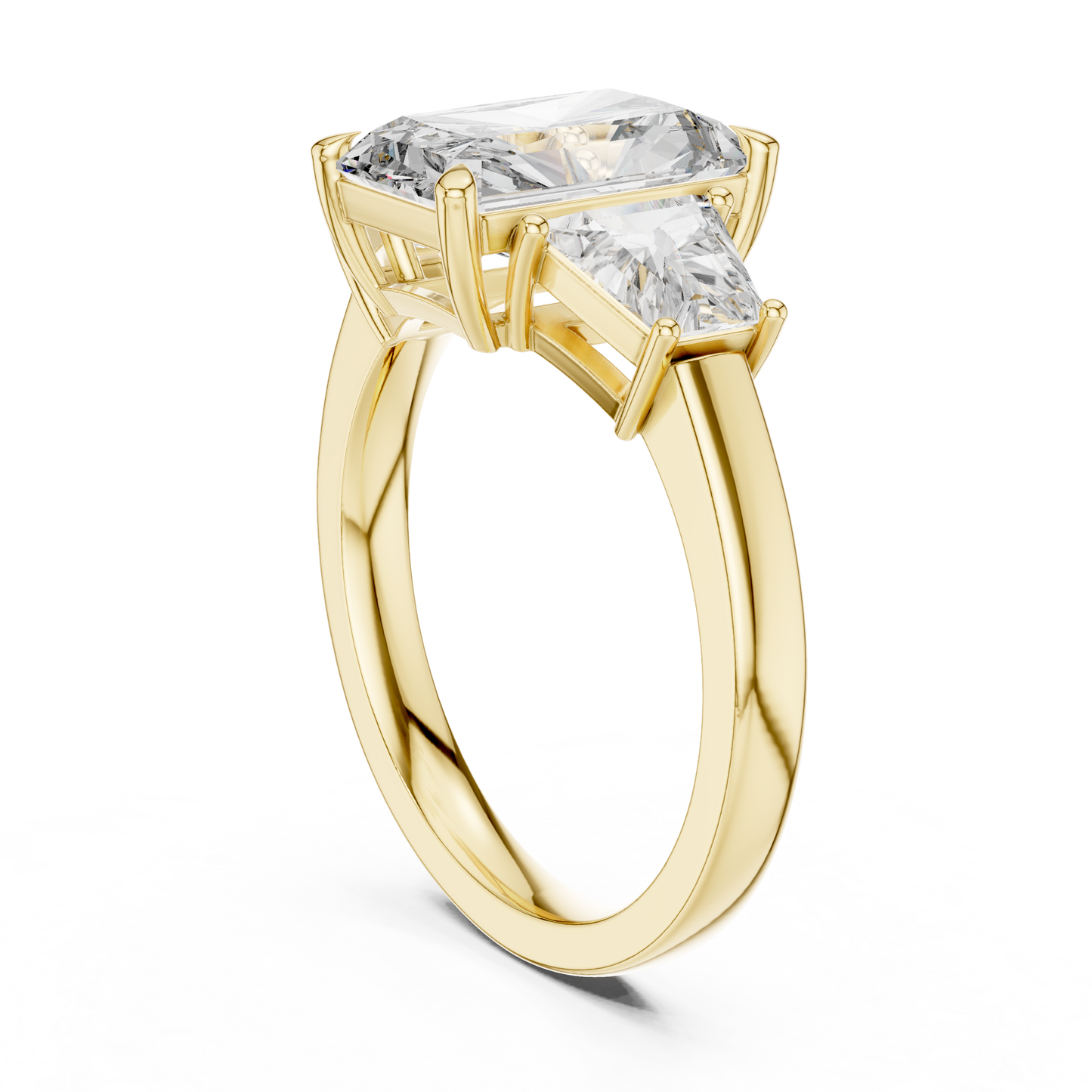 Cushion Three Stone Lab Grown Diamond Ring