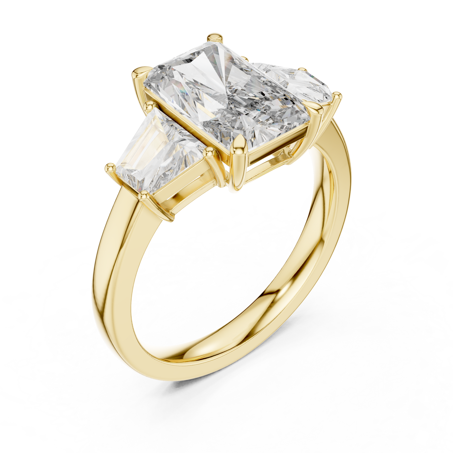 Cushion Three Stone Lab Grown Diamond Ring