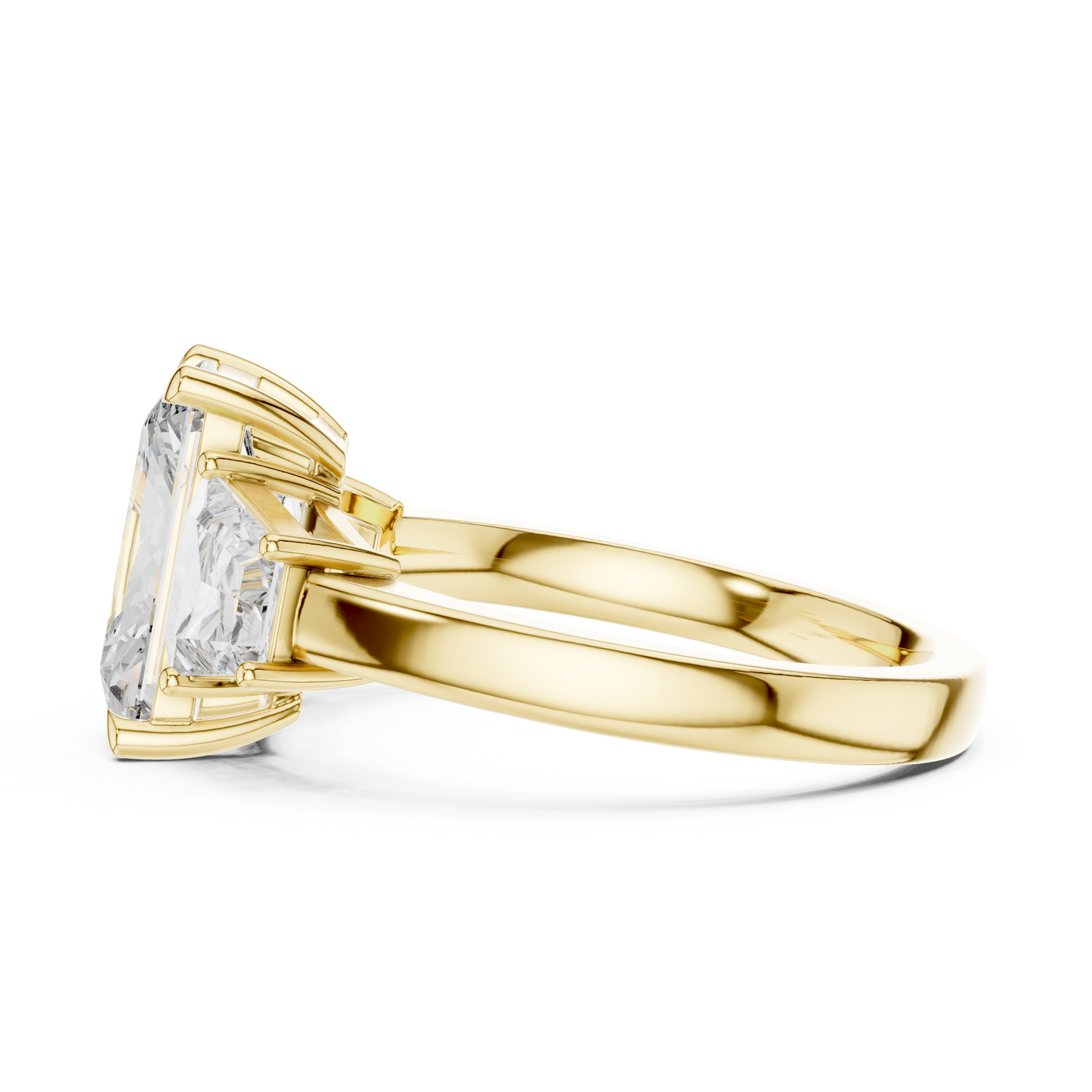 Cushion Three Stone Lab Grown Diamond Ring