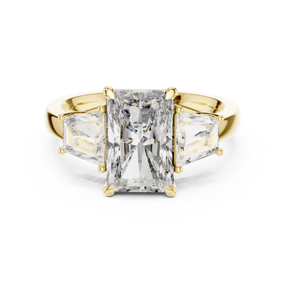 Cushion Three Stone Lab Grown Diamond Ring