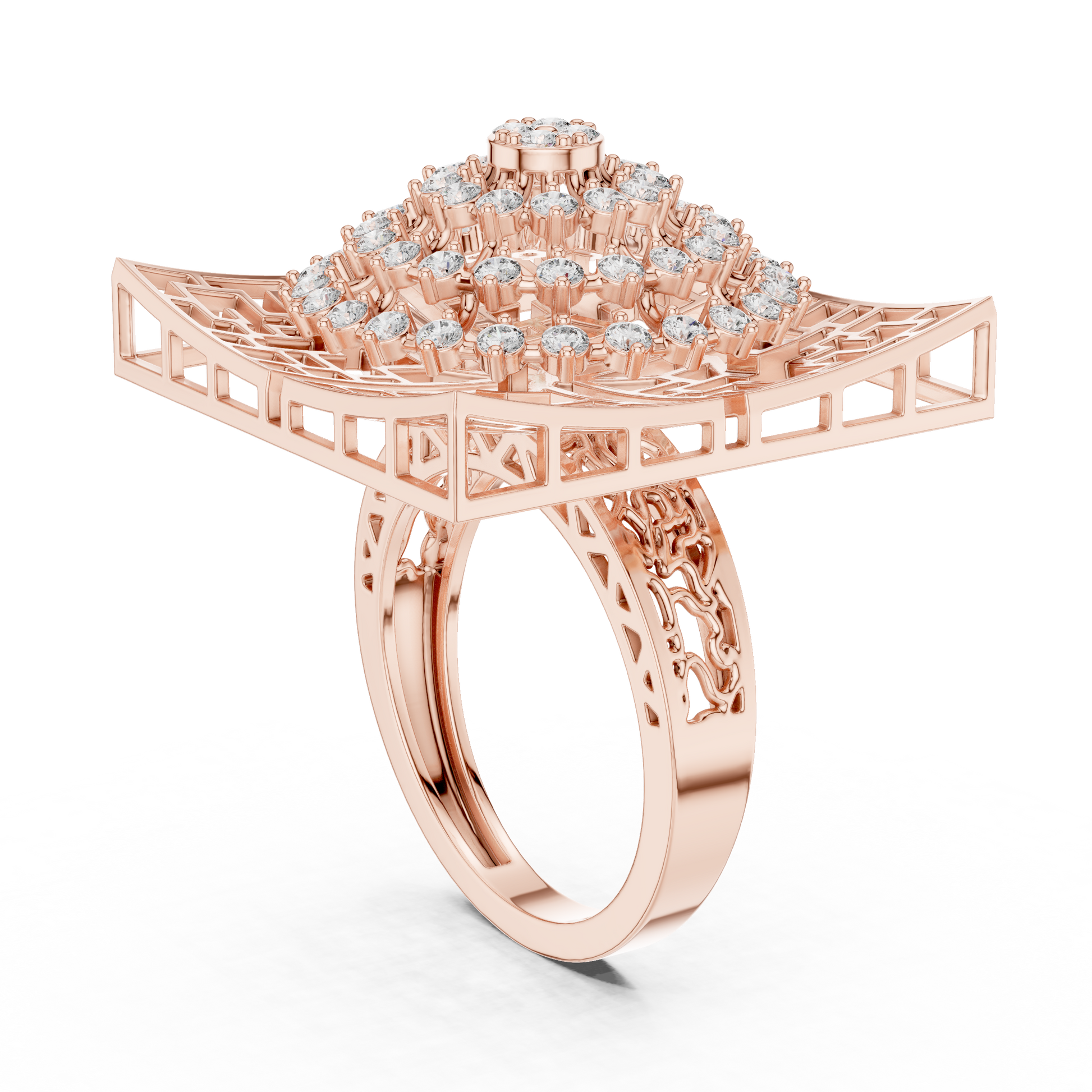 Mixed Shape Lab Grown Diamond Halo Ring