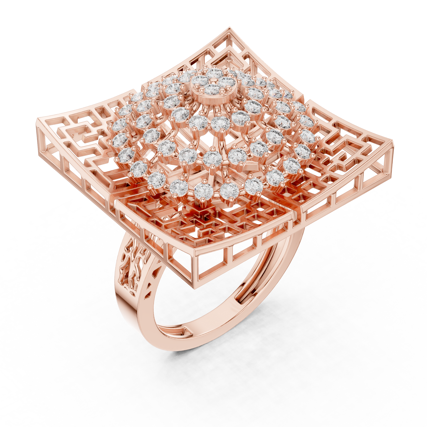 Mixed Shape Lab Grown Diamond Halo Ring