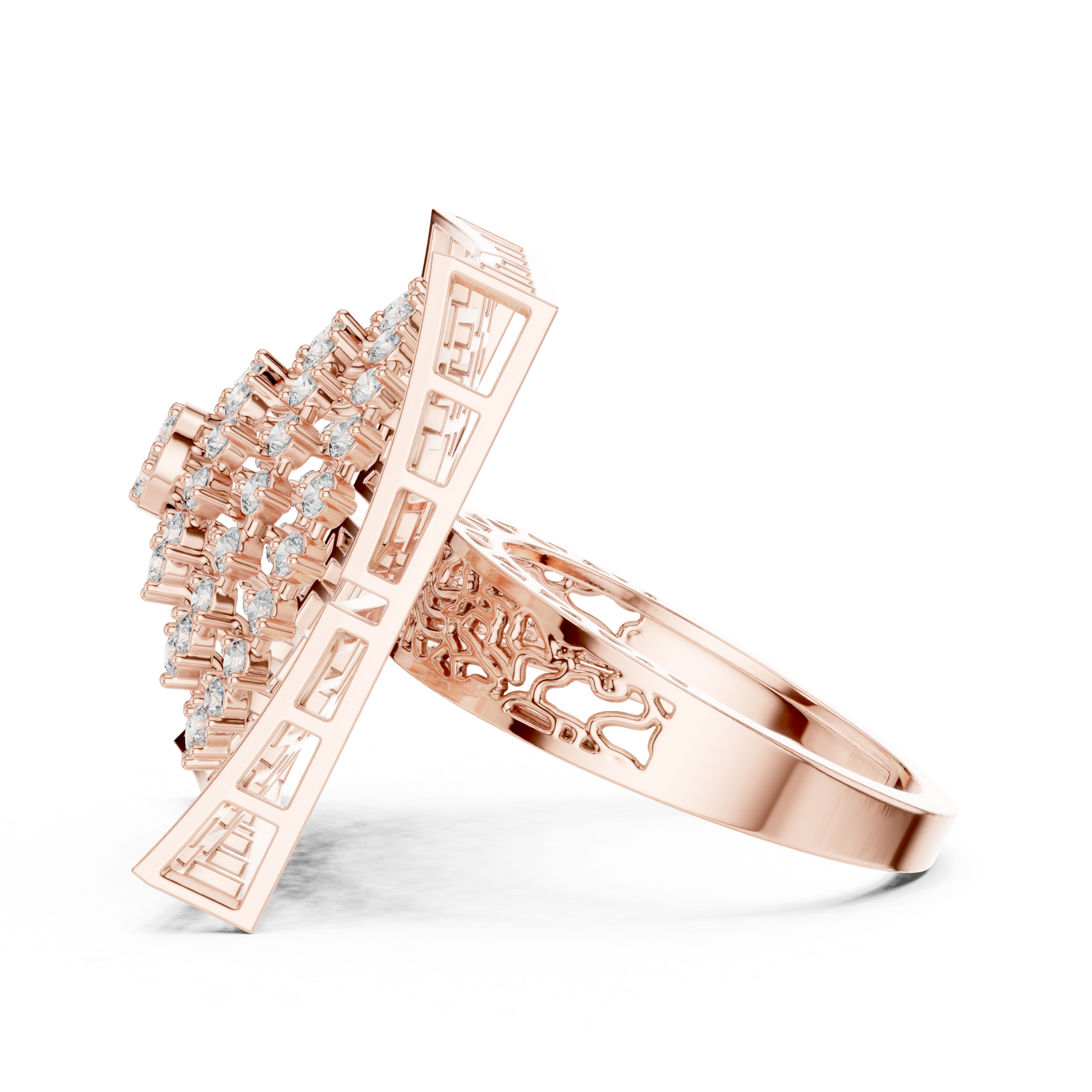 Mixed Shape Lab Grown Diamond Halo Ring