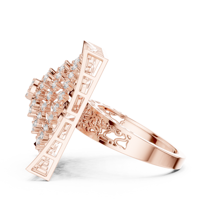 Mixed Shape Lab Grown Diamond Halo Ring