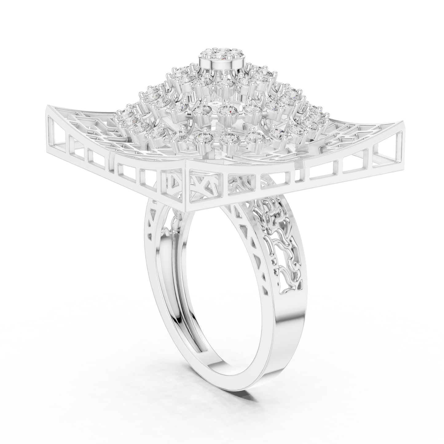 Mixed Shape Lab Grown Diamond Halo Ring