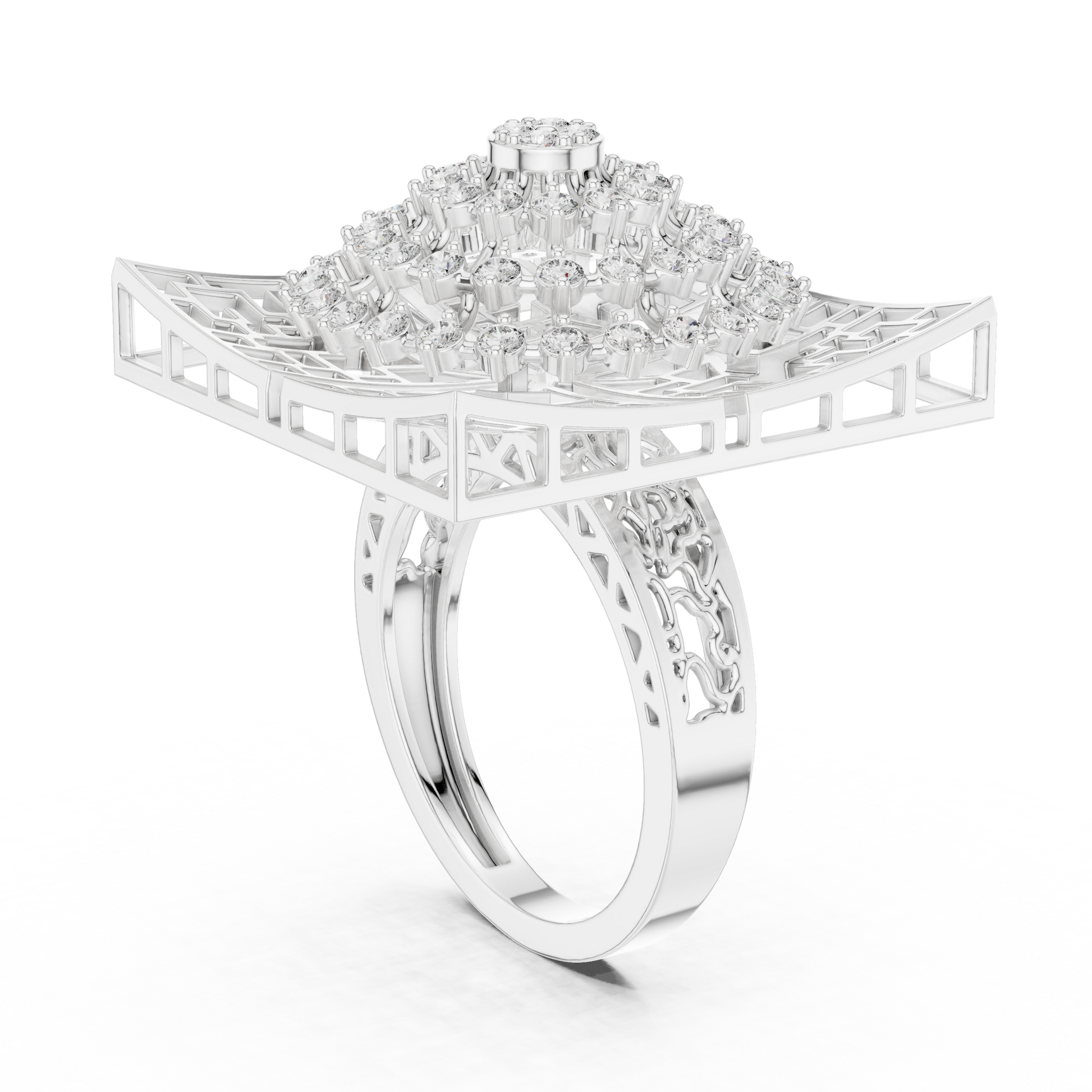 Mixed Shape Lab Grown Diamond Halo Ring