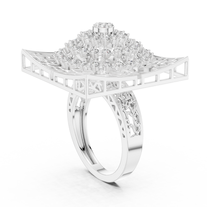 Mixed Shape Lab Grown Diamond Halo Ring